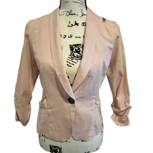 Wet Seal Pale Pink Linen Blazer Size Medium NWT
